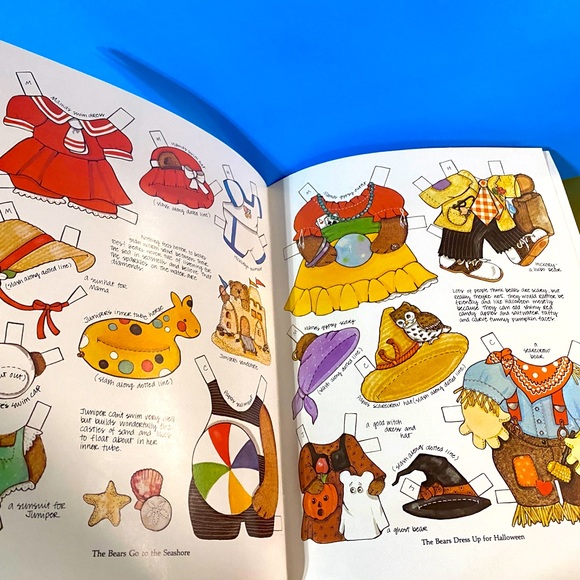 TEDDY BEAR PAPER DOLLS VTG 1983 NEW UNUSED CRYSTAL COLLINS A FAMILY OF 4 BEARS - Picture 5 of 11